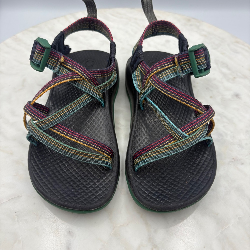 Chaco Z/1 Ecotread Sandals Kids Size 12 Rainbow Strappy Hiking Shoes Gorpcore